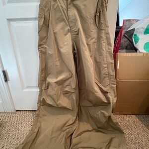 Edikted Womens Tan cargo/parachute Pants